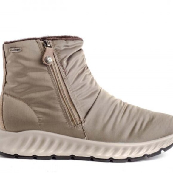 NEW IMAC Made In Italy Textile Lateral Zip Booties IN stone for women 1225 5m3 - Picture 7 of 9